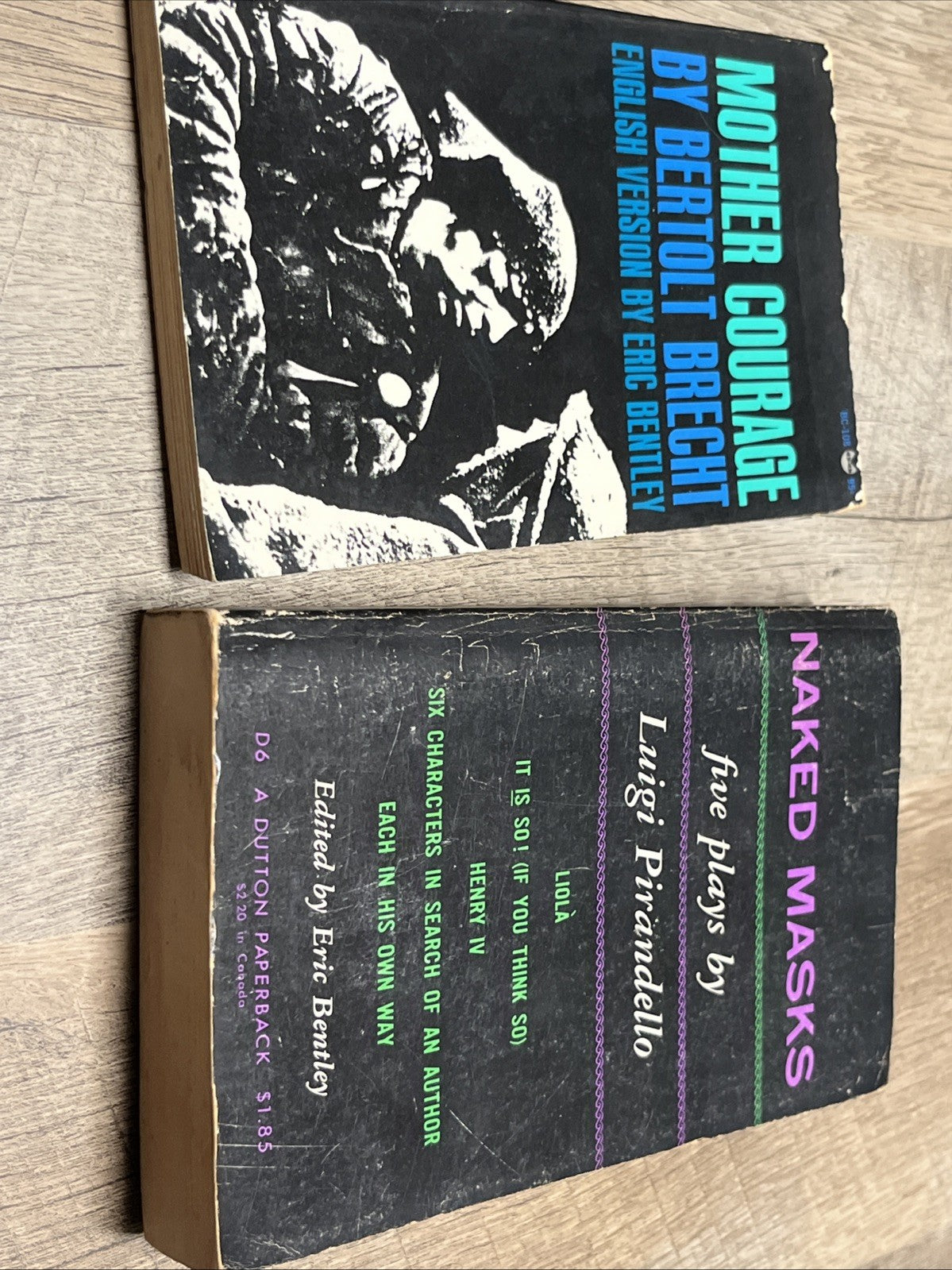 Eric Bentley Lot of 2 Bertolt Brecht English Version & Naked Masks 5 Plays Luigi