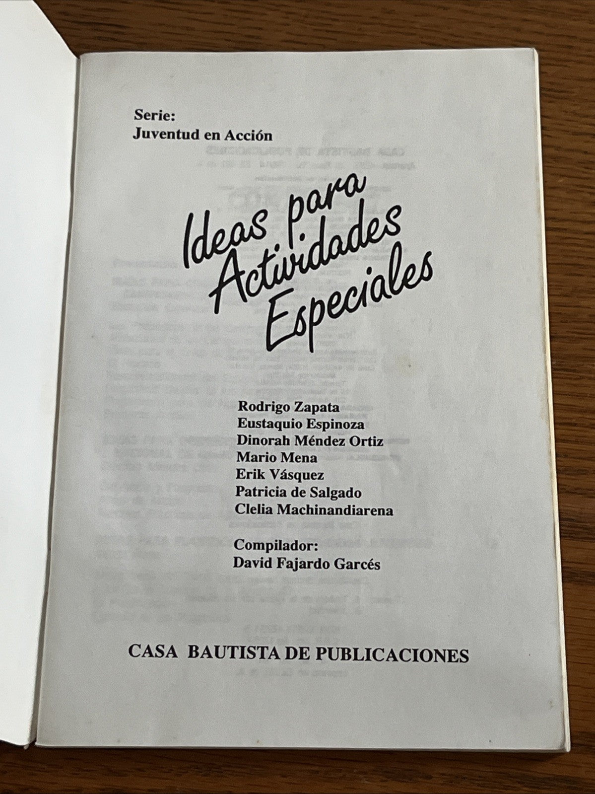 Ideas Para Actividades Especiales (Usado)