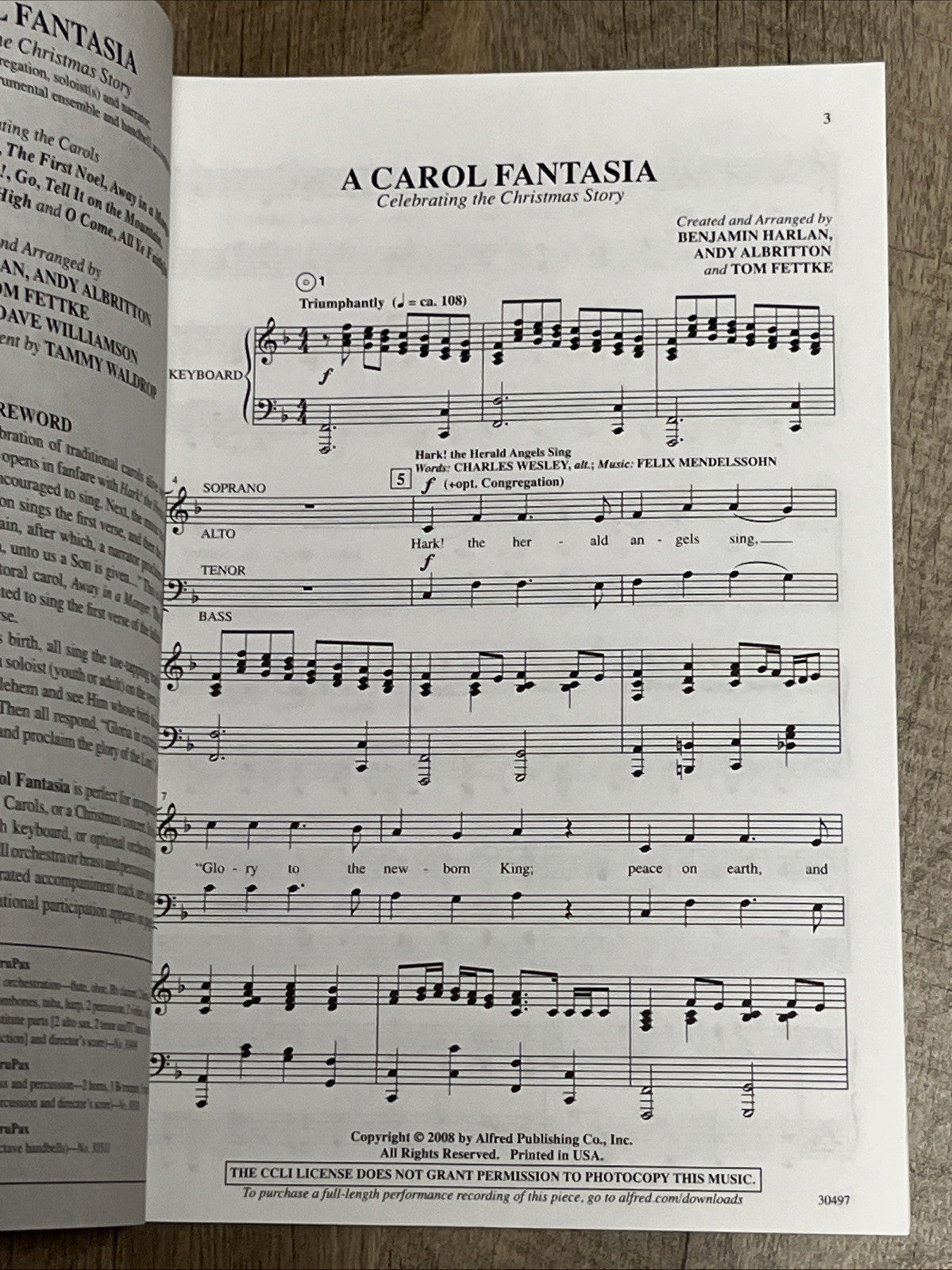 a Carol Fantasia: Celebrating the Christmas Story For SATB,Voices..