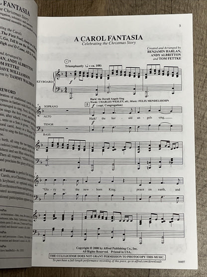 a Carol Fantasia: Celebrating the Christmas Story For SATB,Voices..