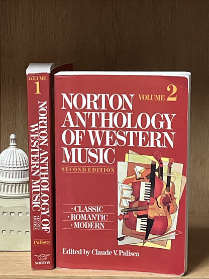 Norton Anthology of Western Music Second Edi Vol. 1 -2 Classic  Romantic Modern