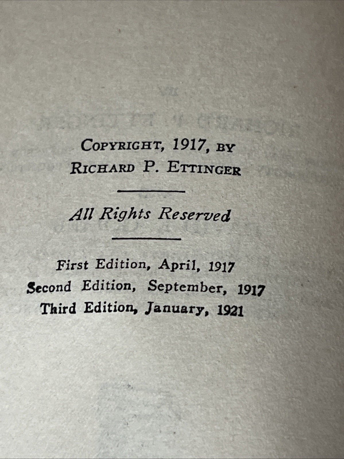 Credits and Collections Richard Ettinger & David Golieb Vinyl Bound 3rd ED 1921