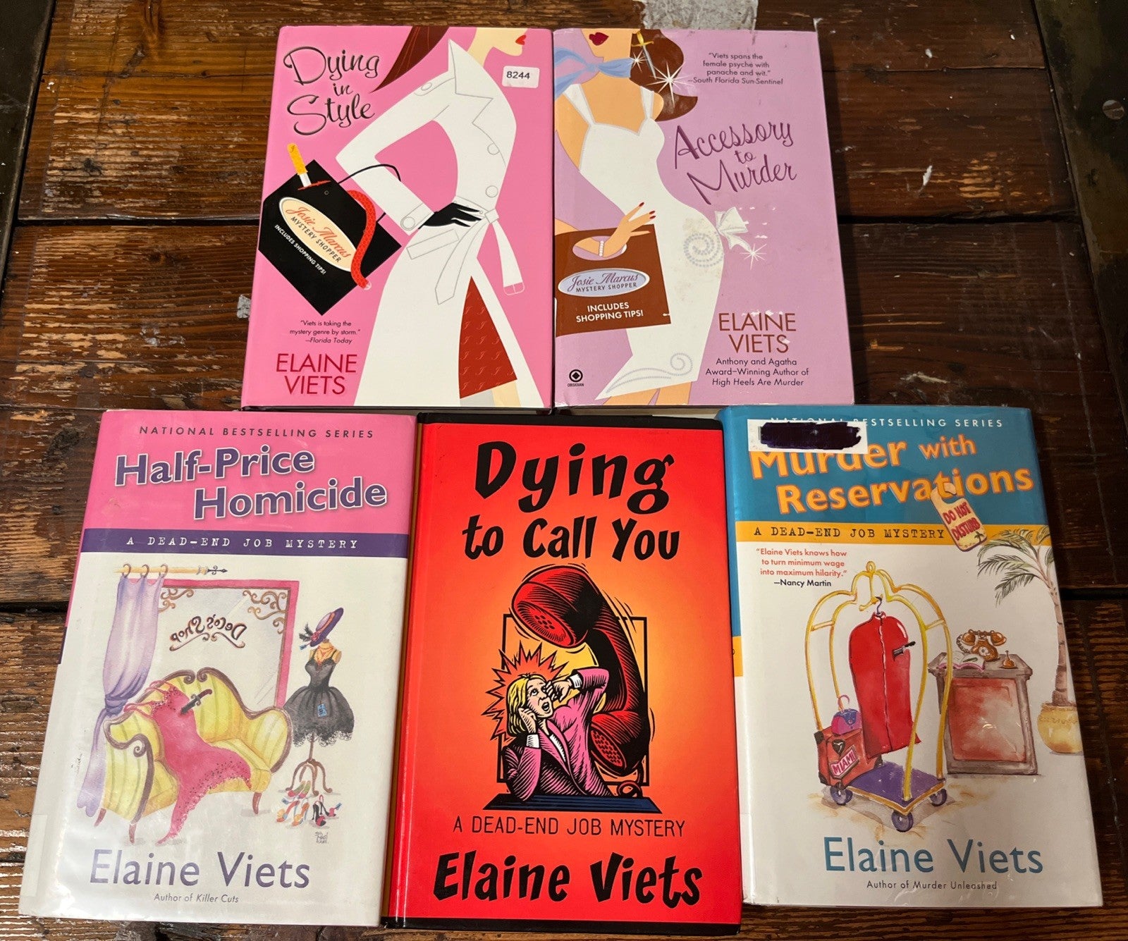 elaine viets books Lot 5 Dead-End Mystery Josie Marcus Mystery Shopper Hardcover