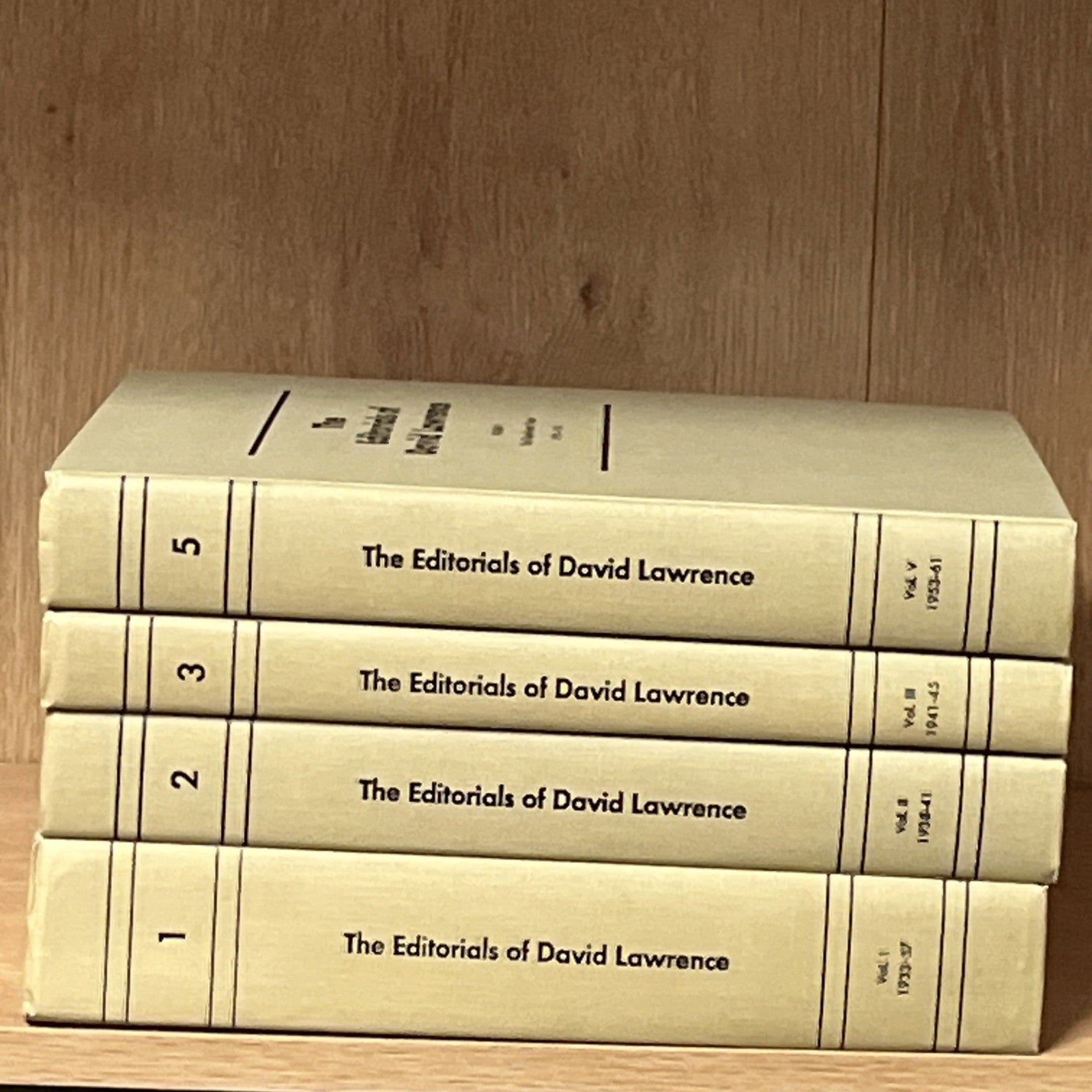 1970 The Editorials of David Lawrence, 4 Volume Set