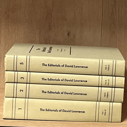 1970 The Editorials of David Lawrence, 4 Volume Set