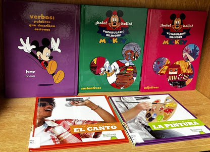 Spanish Children Book Lot 1 2 Vocabulario Bilingual Mickey, El Canto, La Pintura