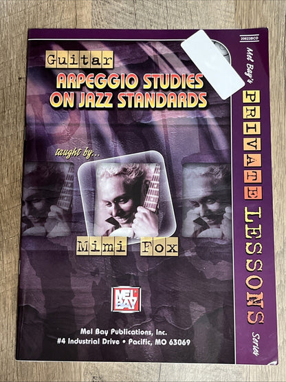 MEL BAY GUITAR ARPEGGIO STUDIES ON JAZZ STANDARDS By Mimi Fox **Book Only **