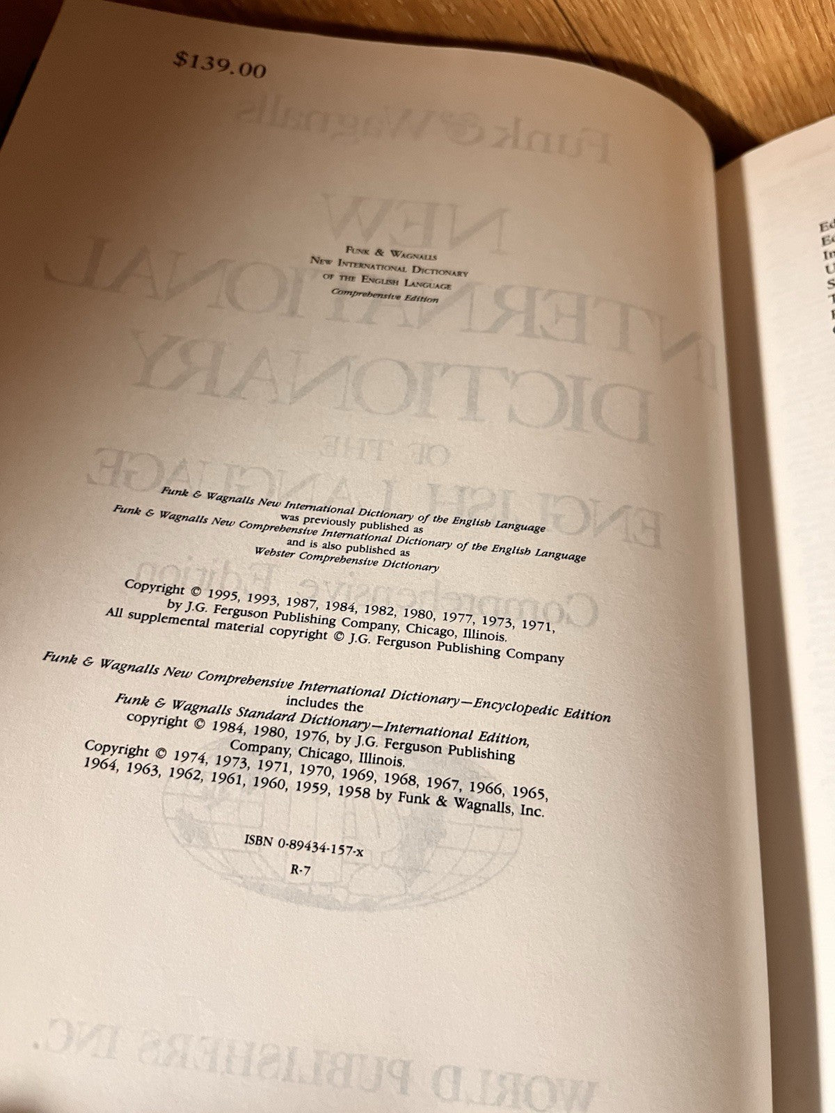 Funk & Wagnalls New International Dictionary of the English Language A-Z 1995