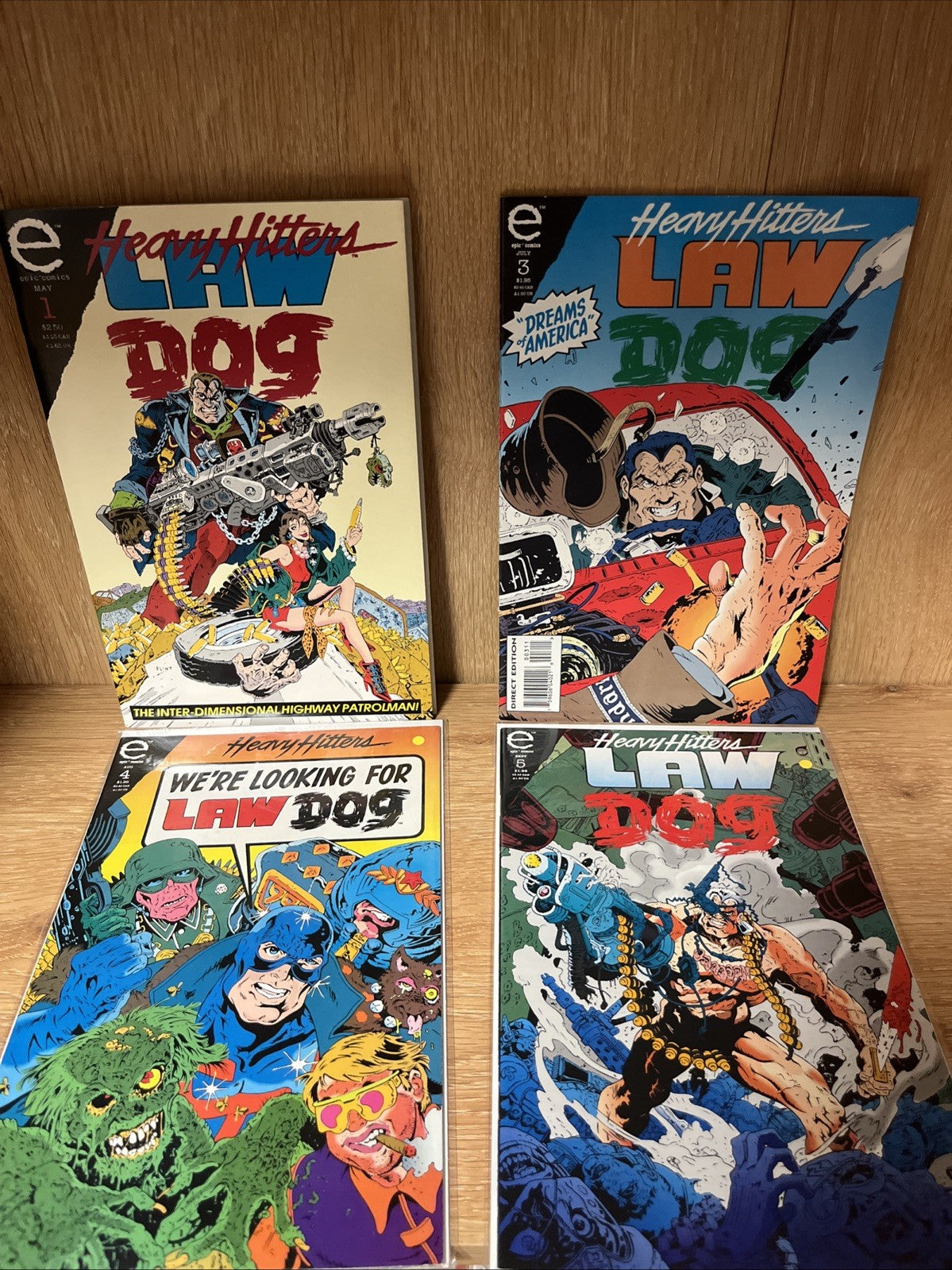 Marvel Epic Comics Heavy Hitters Law Dog  Issues 1, 3 , 4, 5 Comic Book Lot 4