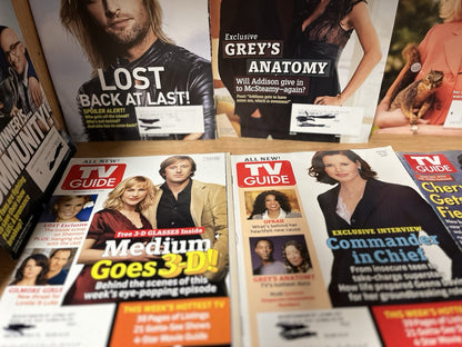 Lot of 30 TV Guide Magazine Issues 1999/2005/2006/2007/2008/2009/2010/2011/2012