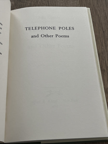 TELEPHONE POLES and other poems  by JOHN UPDIKE 1990