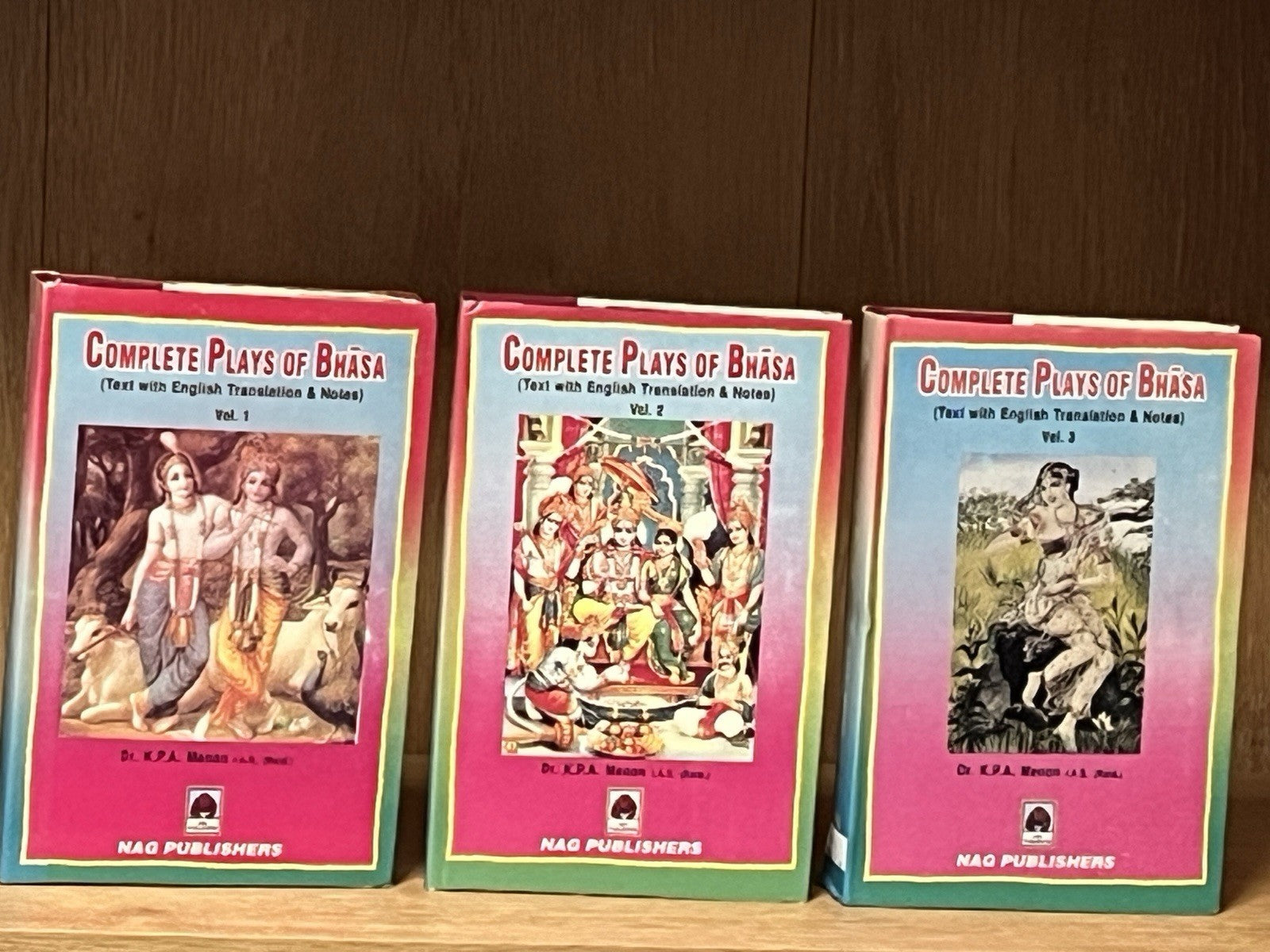 Complete Plays Of Bhasa 3 Volume Set By Dr Menon