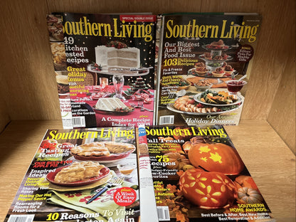 2008 southern living magazine lot  of 4 Holiday Halloween Cookies Desert Recipe