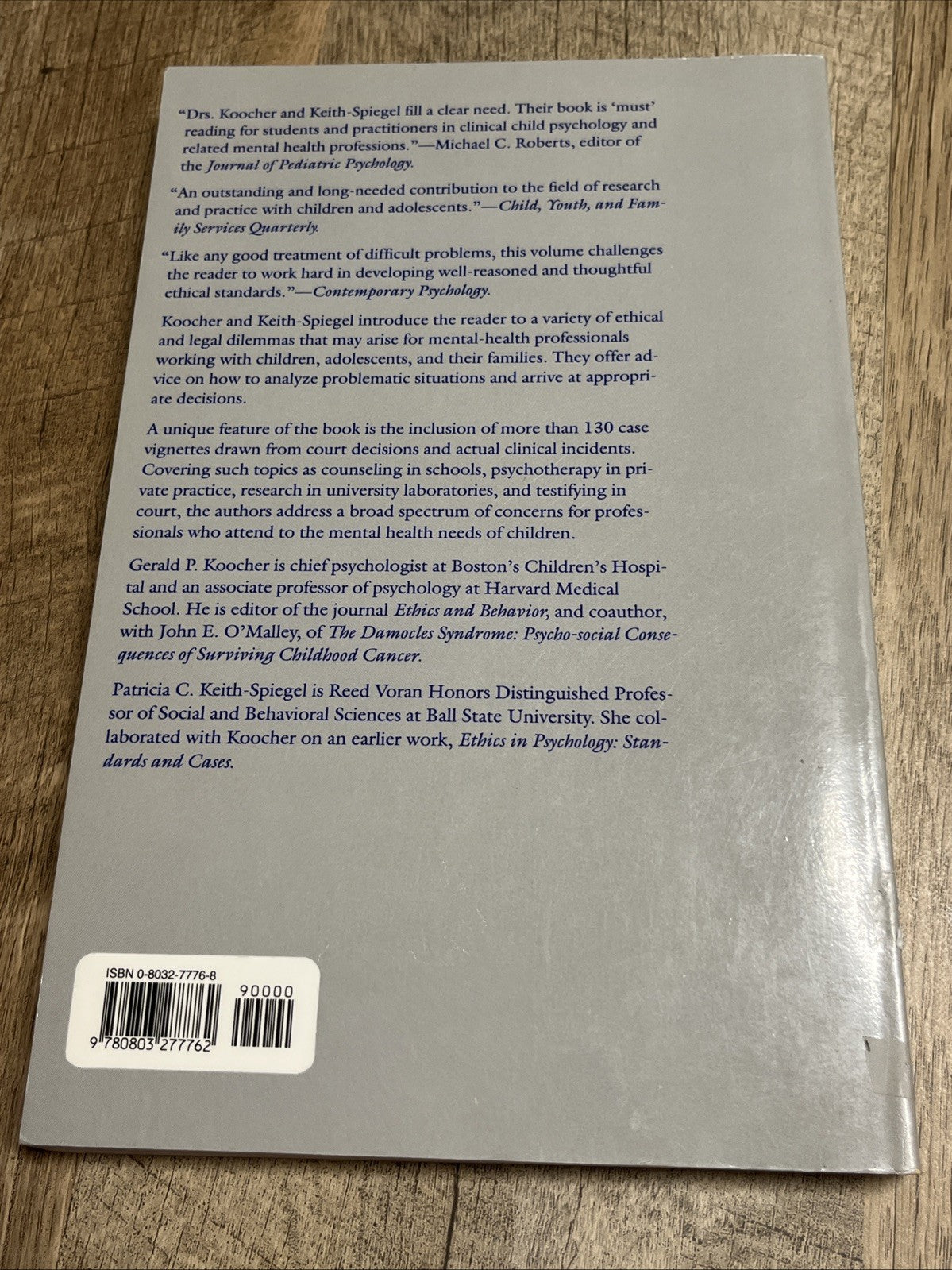 Children, Ethics, and the Law Professional Issues and Cases Gerald P. Koocher