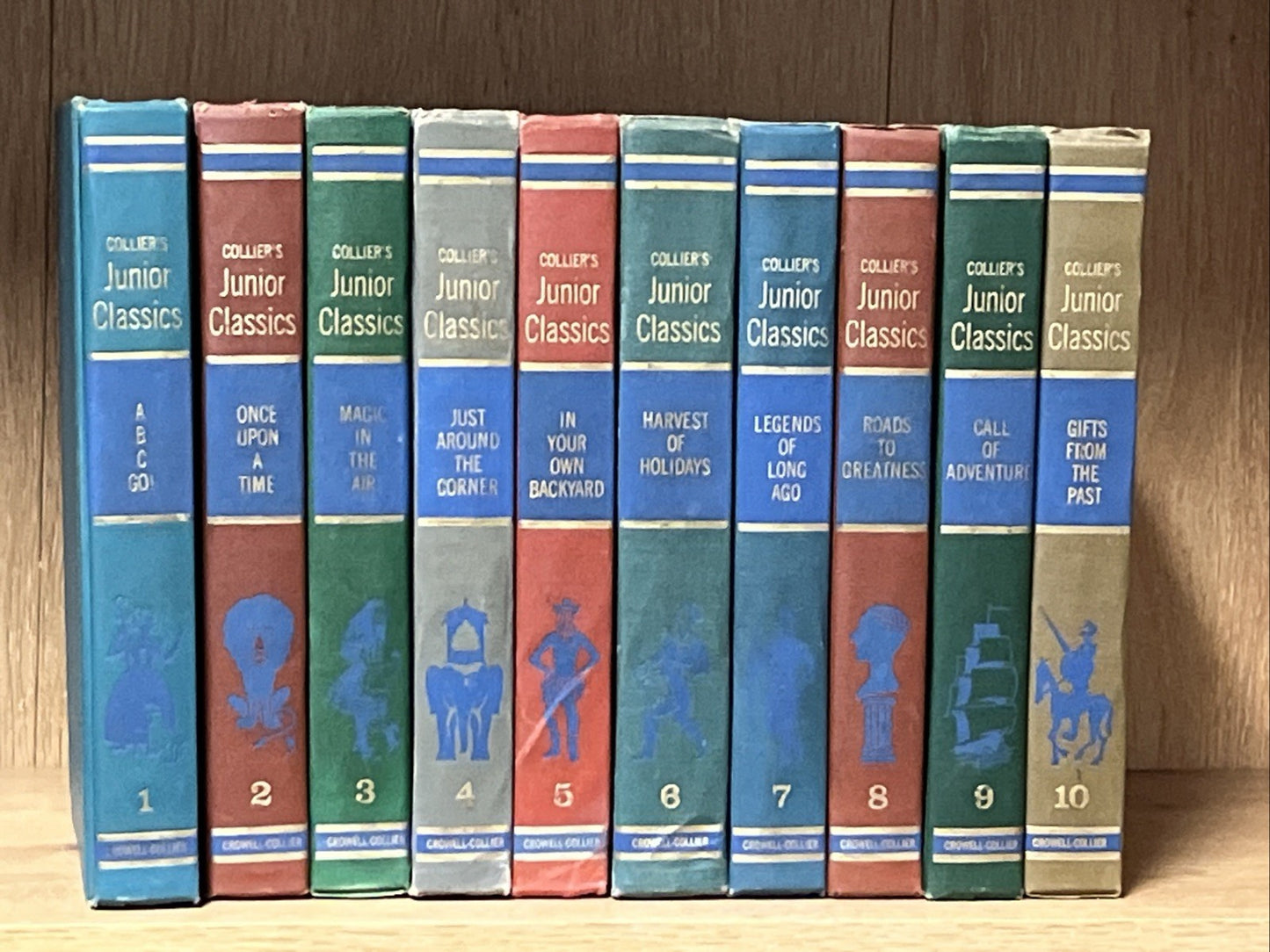 Colliers Junior Classics 1962, 1st Ed Sets 1 - 10 The Young Folks Shelf Of Books