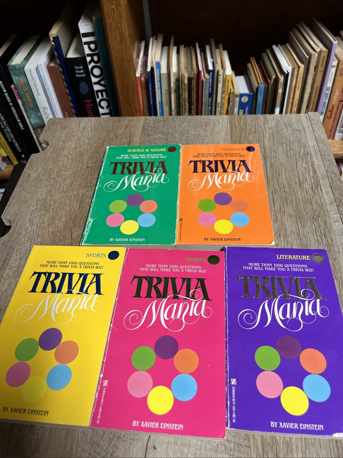 Trivia Mania Xavier Einstein 1984 Third Printing Box Lot 5 Movies Sports History