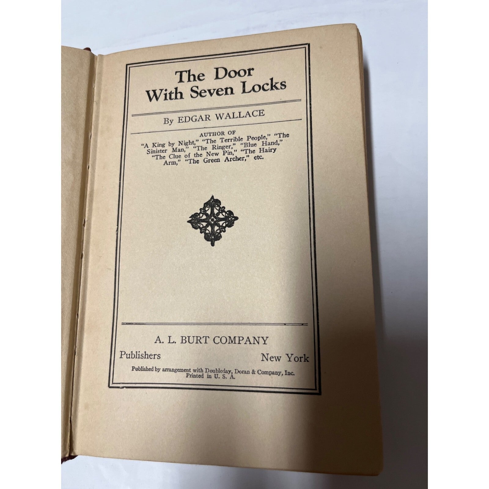 Vintage: The Door with Seven Locks By Edgar Wallace (1926)