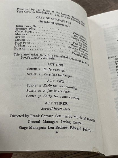A Hatful of Rain Michael V. Gazzo ~ Acting Edition ~ Script Play ~ 1984