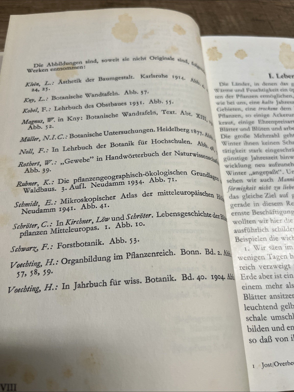 Verstandliche Wissenschaft L. Jost. F. Overbeck Baum Und Wald 1952
