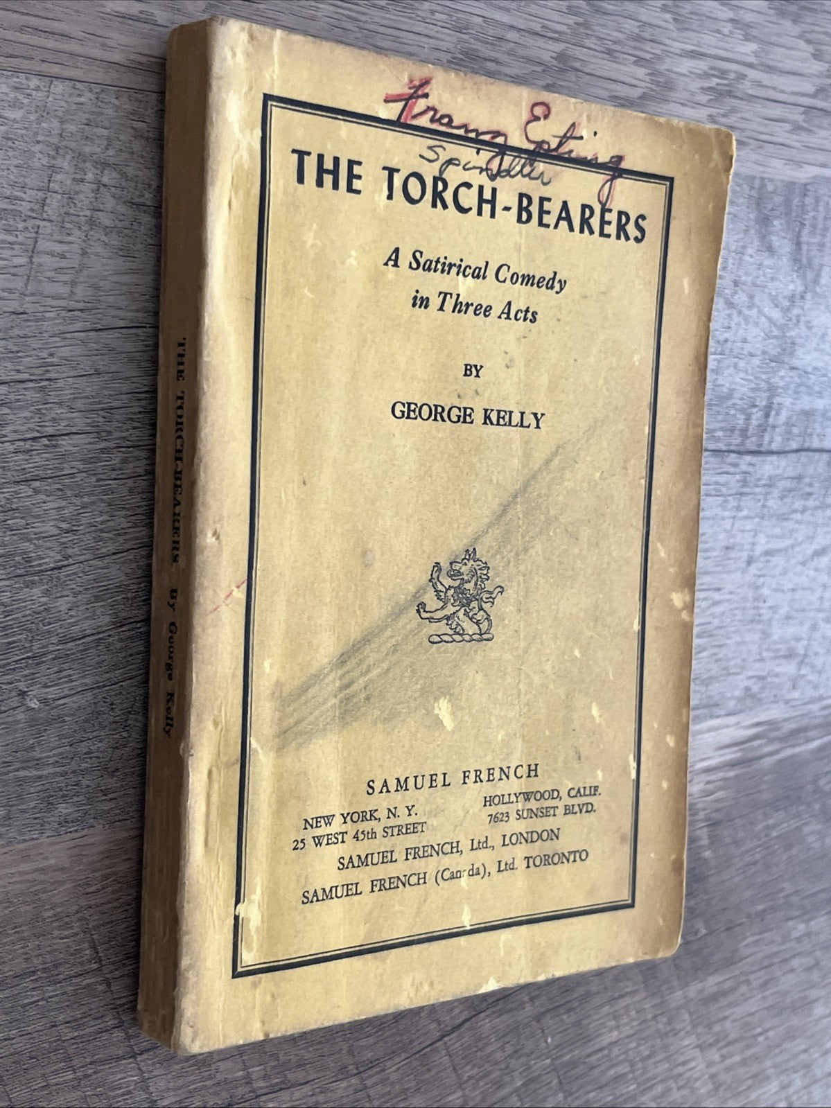 The Torch Bearers Satirical Comedy 3 Acts By George Kelly (1951, Paperback) Book