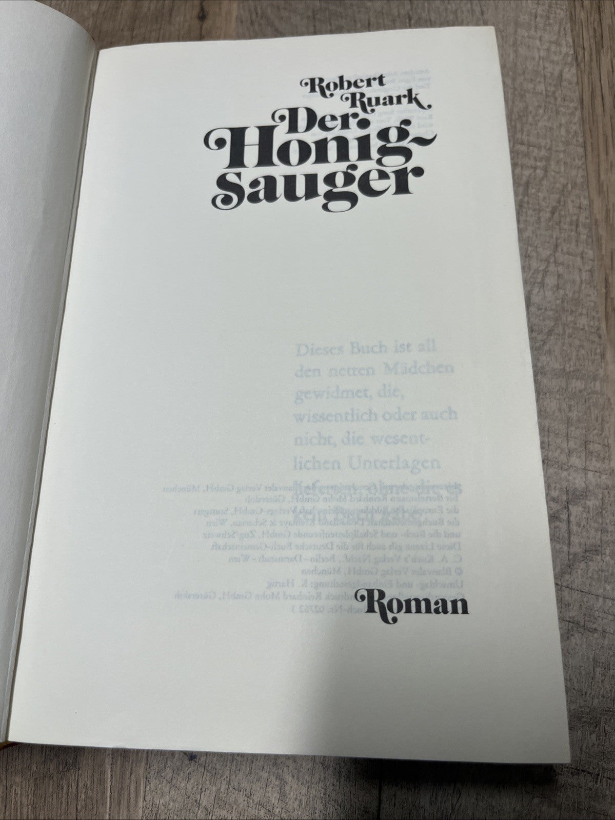 Der Honigsauger Roman Ruark Robert