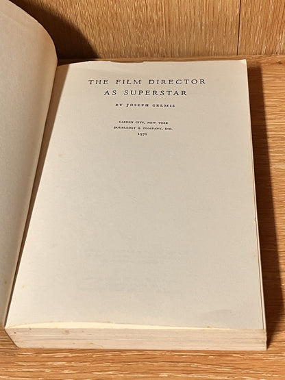 Film Director as Superstar Joseph Gelmis 1970 Cinema Interviews Paperback Anchor