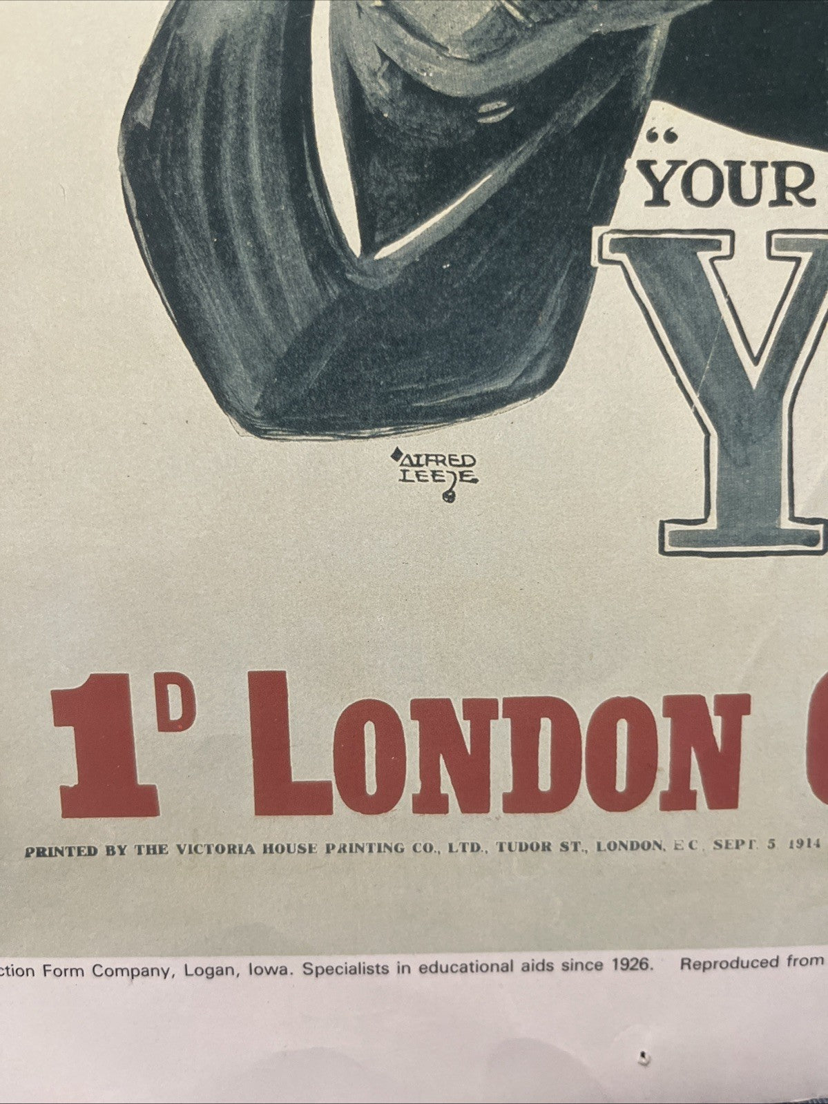 Vintage WW2 Propaganda Poster Print - London Opinion - Your Country Needs You