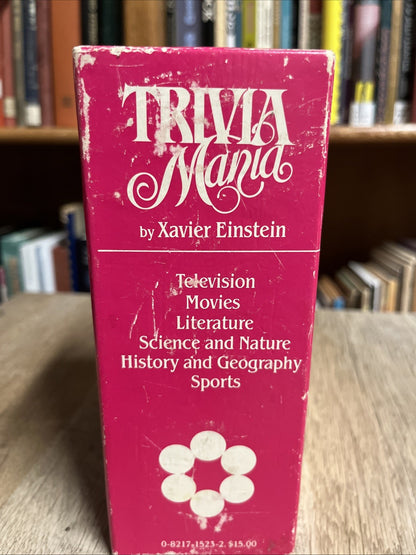 Trivia Mania Xavier Einstein 1984 Third Printing Box Lot 5 Movies Sports History