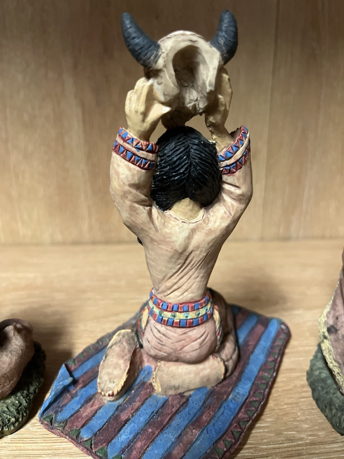 Native American India Family Figurine Details Decoration,hand paint 3 In Lot