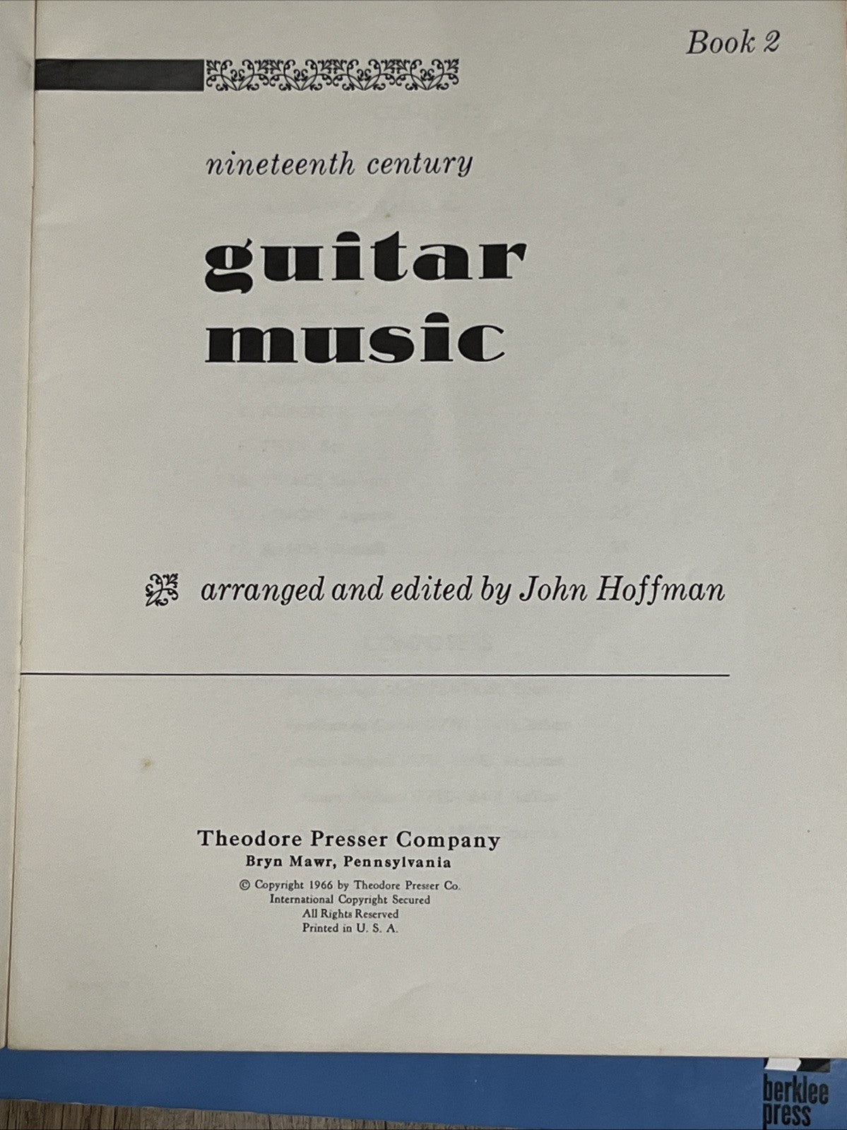 Melodic Rhythms For Guitar & Nineteenth Century Guitar Music BK 2 Lot of 2