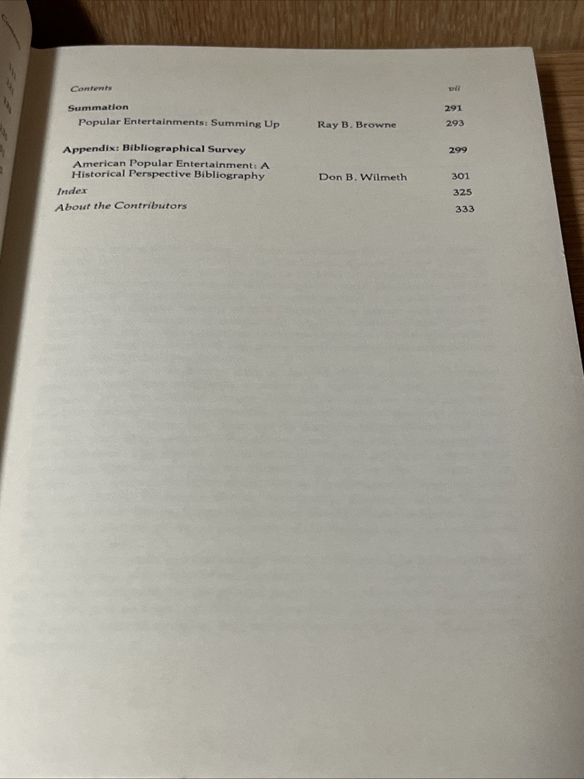 American Popular Entertainment: Papers and Proceedings of the Conference on the