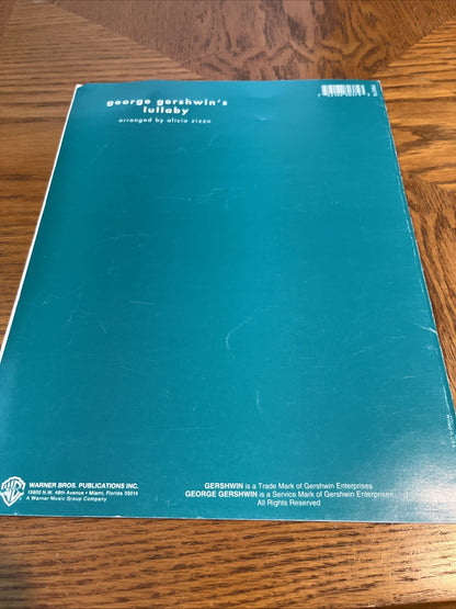 GEOGE GERSHWIN LULLABY Sheet Music PIANO SOLO 1992
