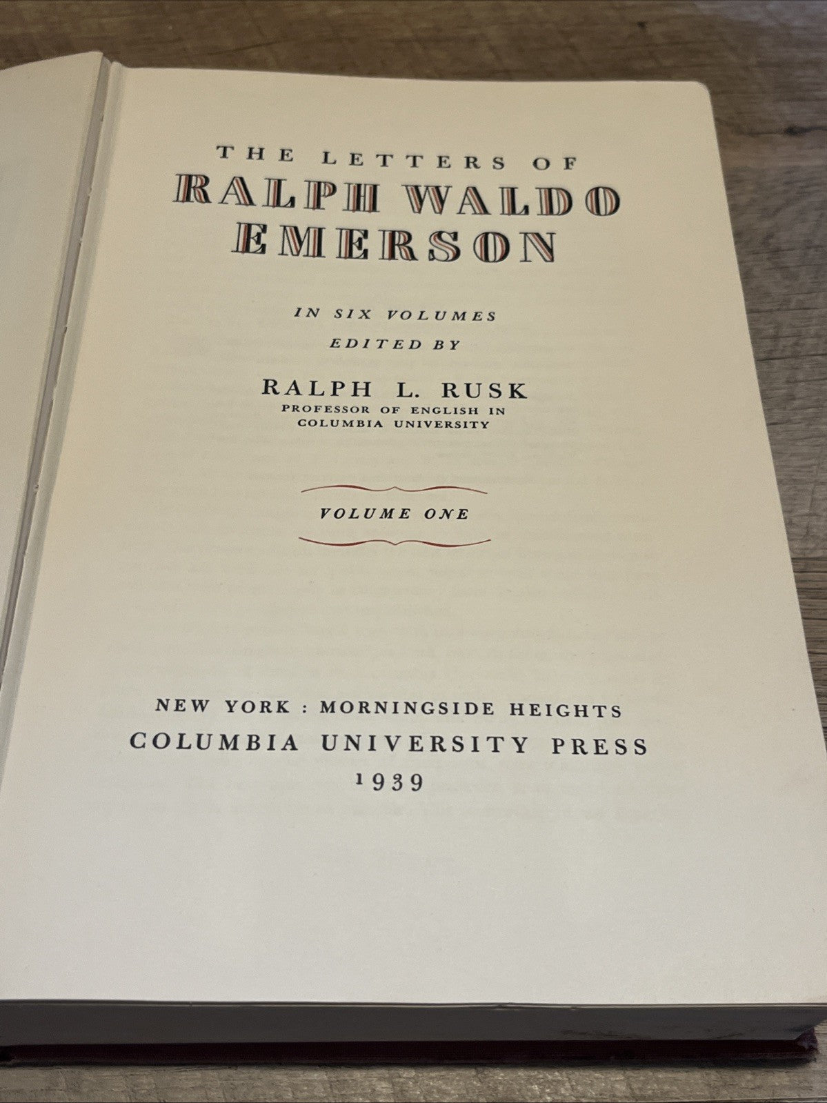 The Letters of Ralph Waldo Emerson, 1813-1835 by Ralph L. Rusk , Vol 1 ( 1939 )