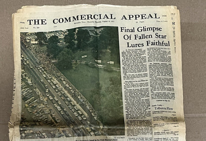Elvis Presley Death Newspaper Memphis Press-The Commercial Appeal AUG 18, 1977