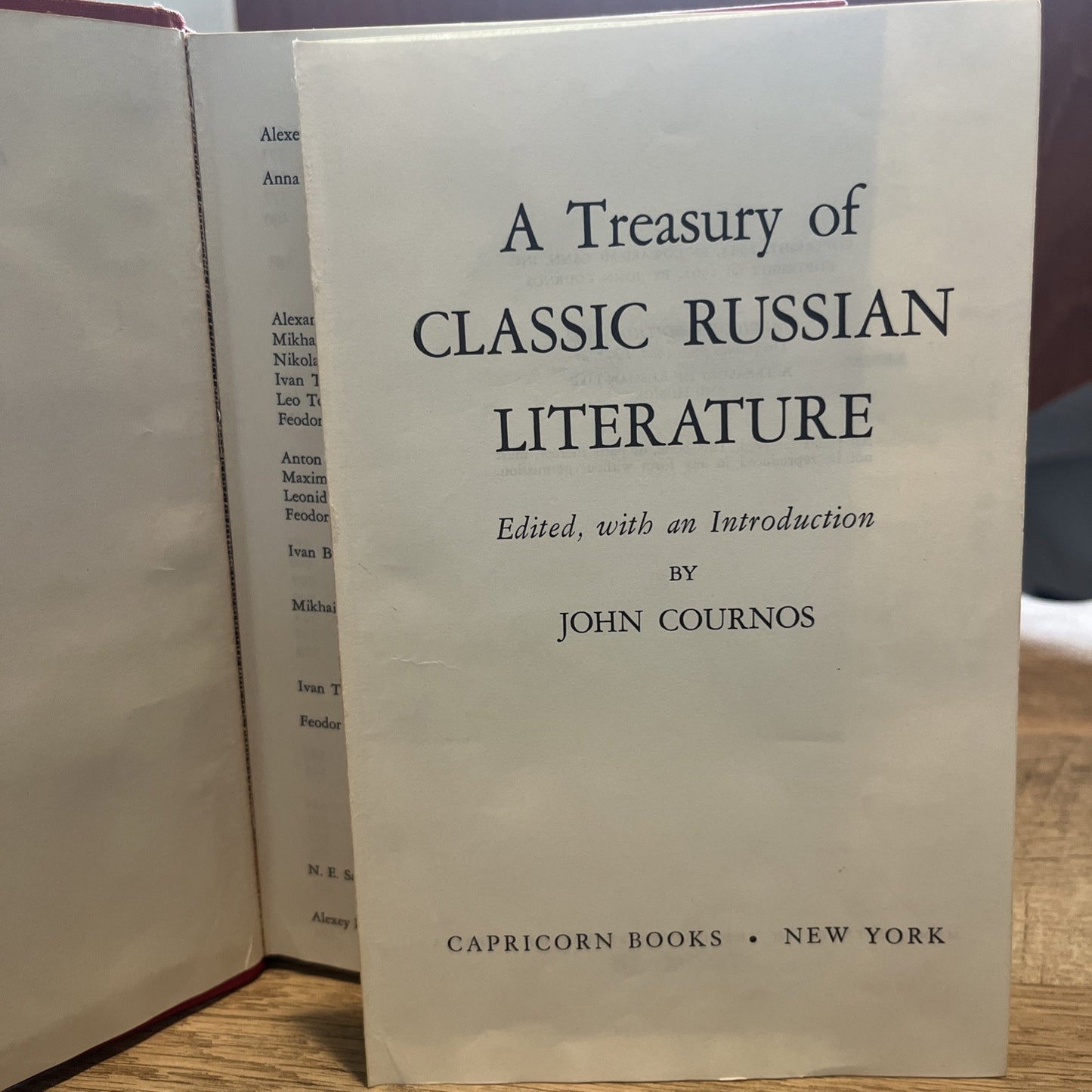 The Treasury of Classic Russian Literature Edited By John Cournos (1962)
