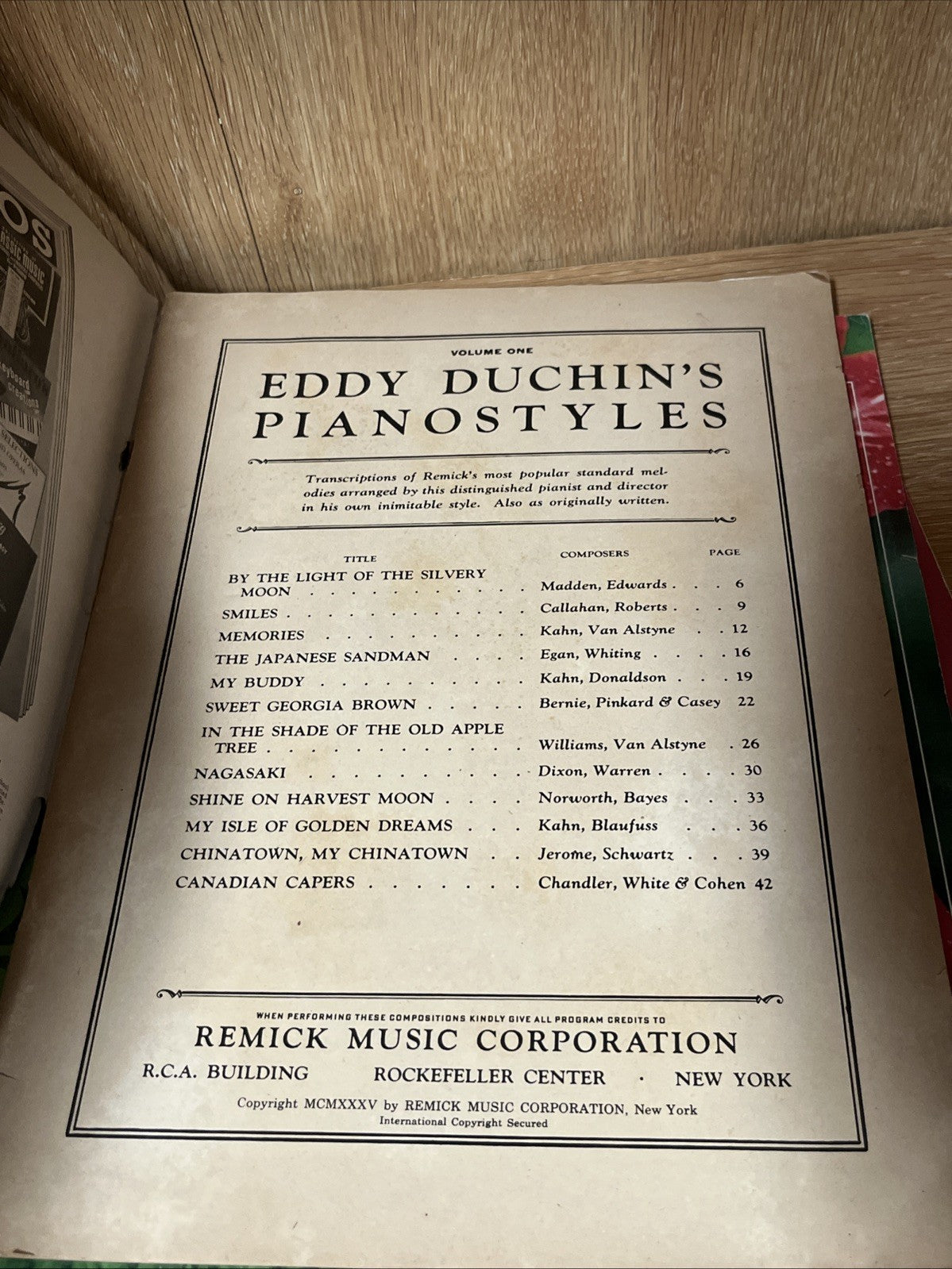 A Collection of Music Sheet Lot of 4 Folk Songs, Settimental Ballad,Eddy Duchin