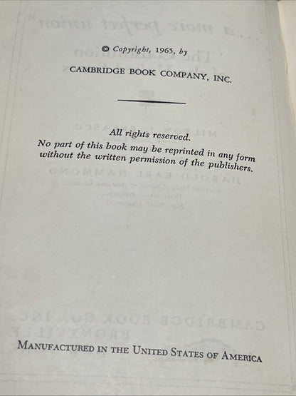 A More Perfect Union The Constitution of the United States,Amendment 1st Ed 1965