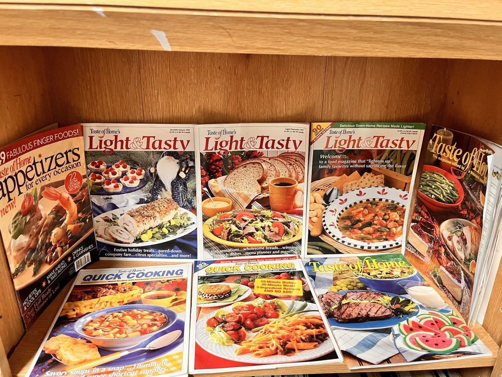Lot of 4 Taste of Home Quick Cooking & Eating Well Magazine Back Issues