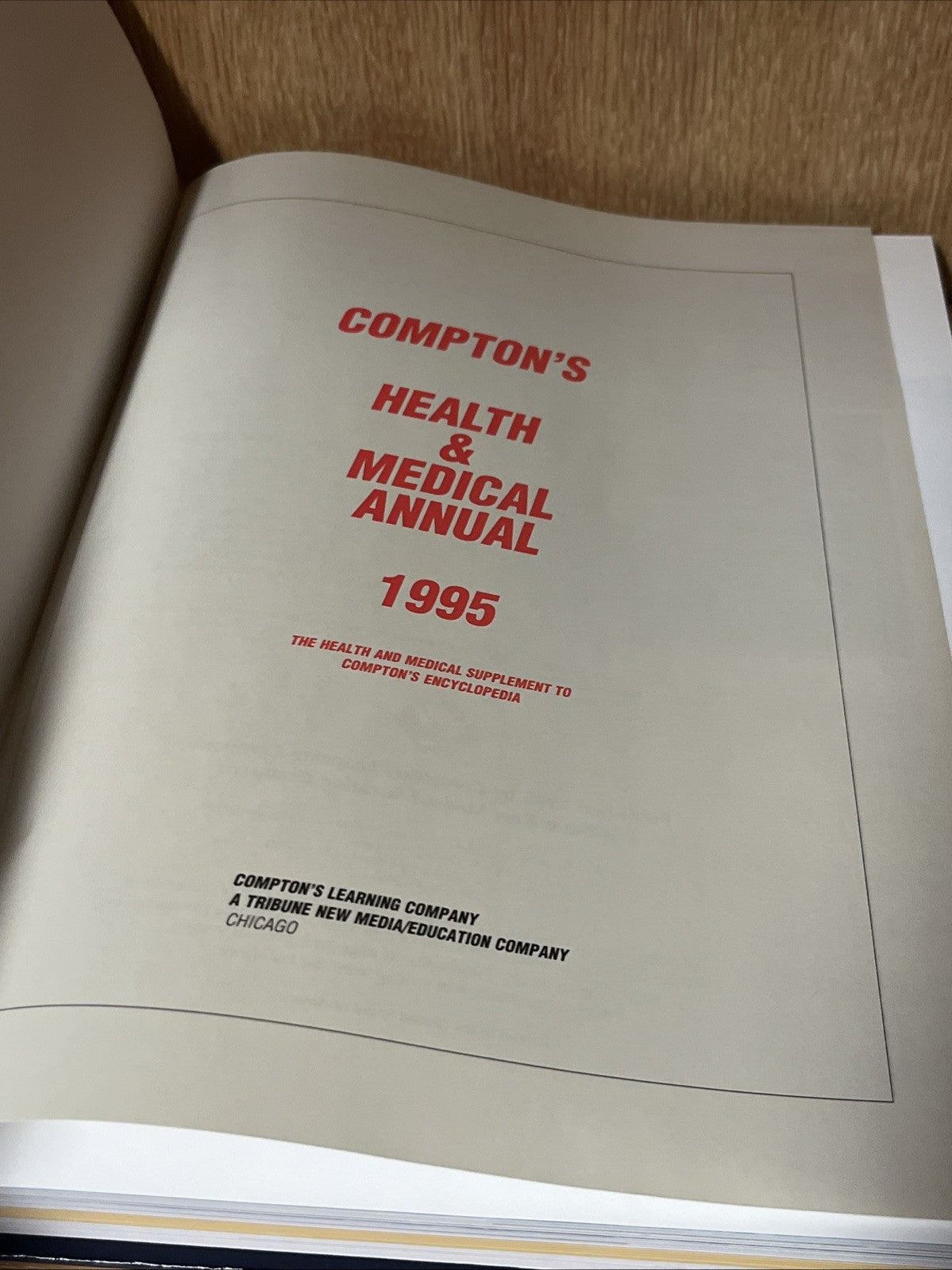 Compton’s Health And Medical Annual Supplement 1995, Filled with Helpful Info!