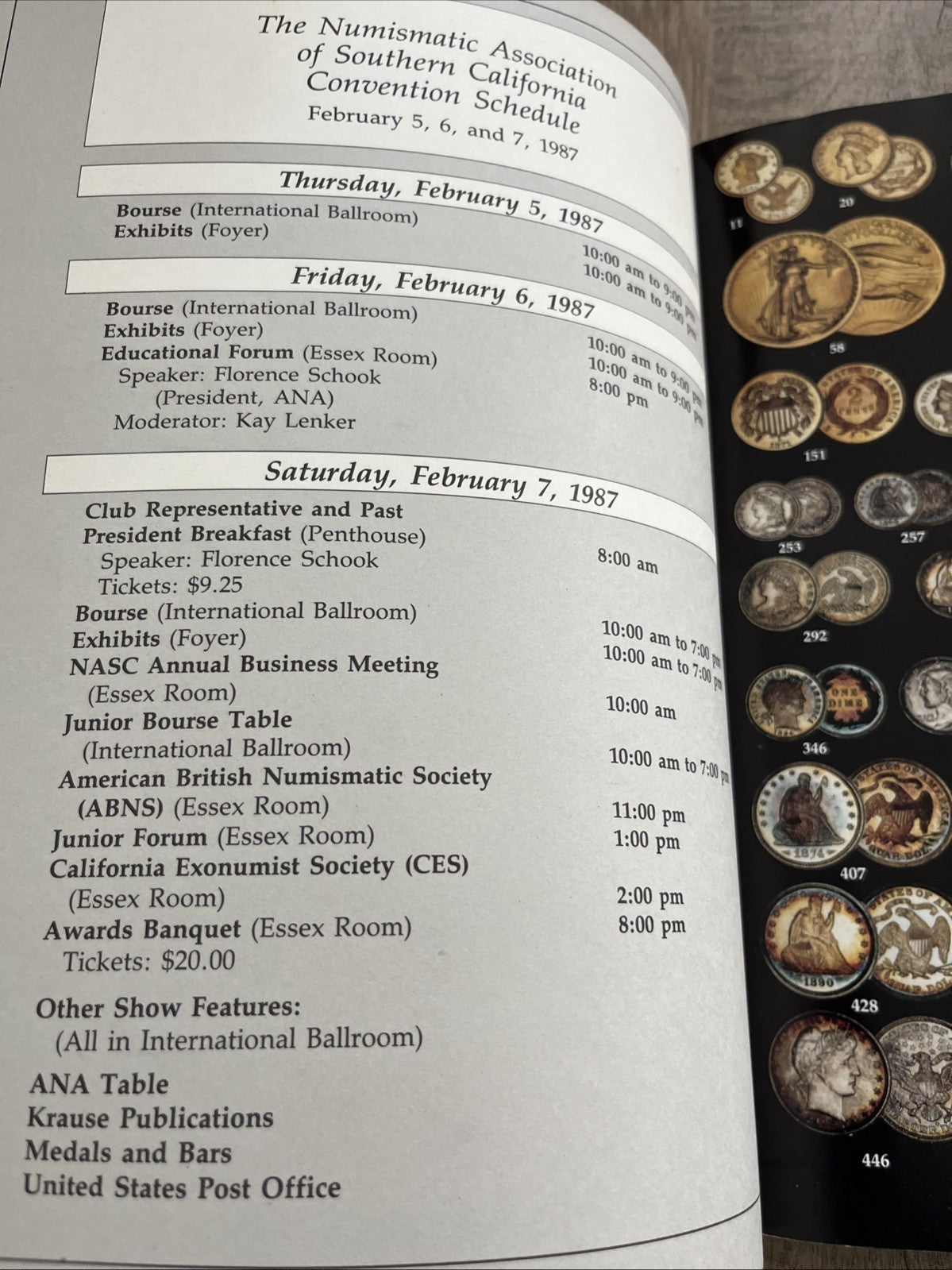 Auctions By Bowers & Merena The WESTCHESTER COLLECTION.Coin Auction Catalog 1987