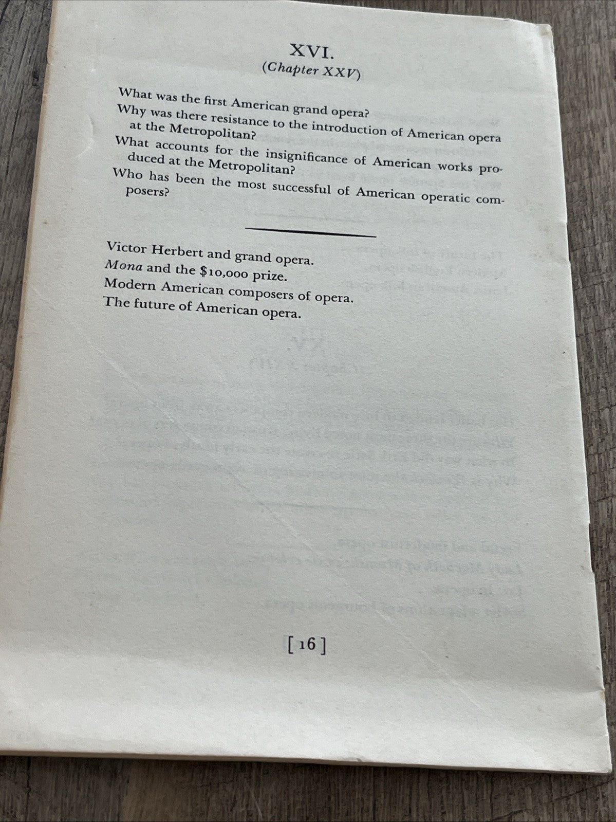 The OPERA : A History of Its Creation And Performance & Study Outline 1600-1941
