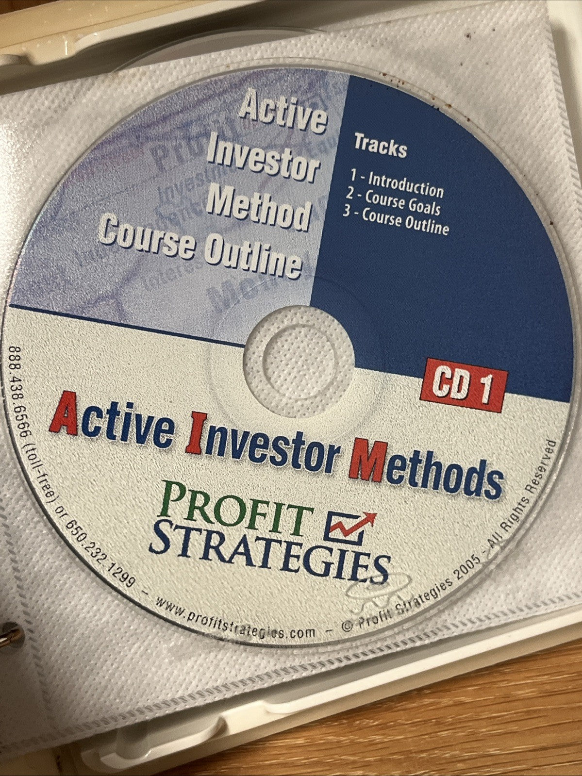 Profit Strategies: Active Investor Methods. Home Study Course 4book + 6 DVD +8CD