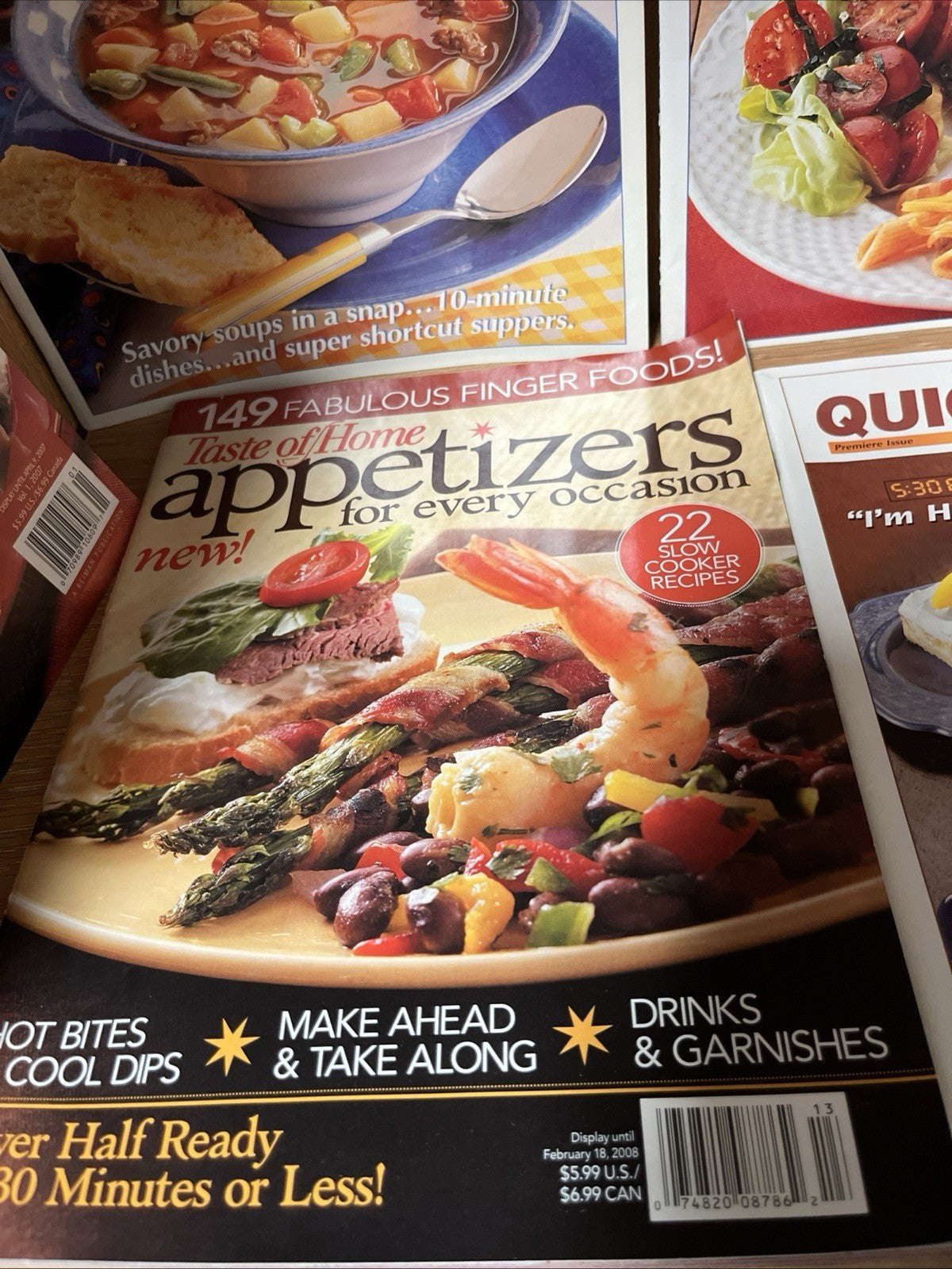 Lot of 4 Taste of Home Quick Cooking & Eating Well Magazine Back Issues