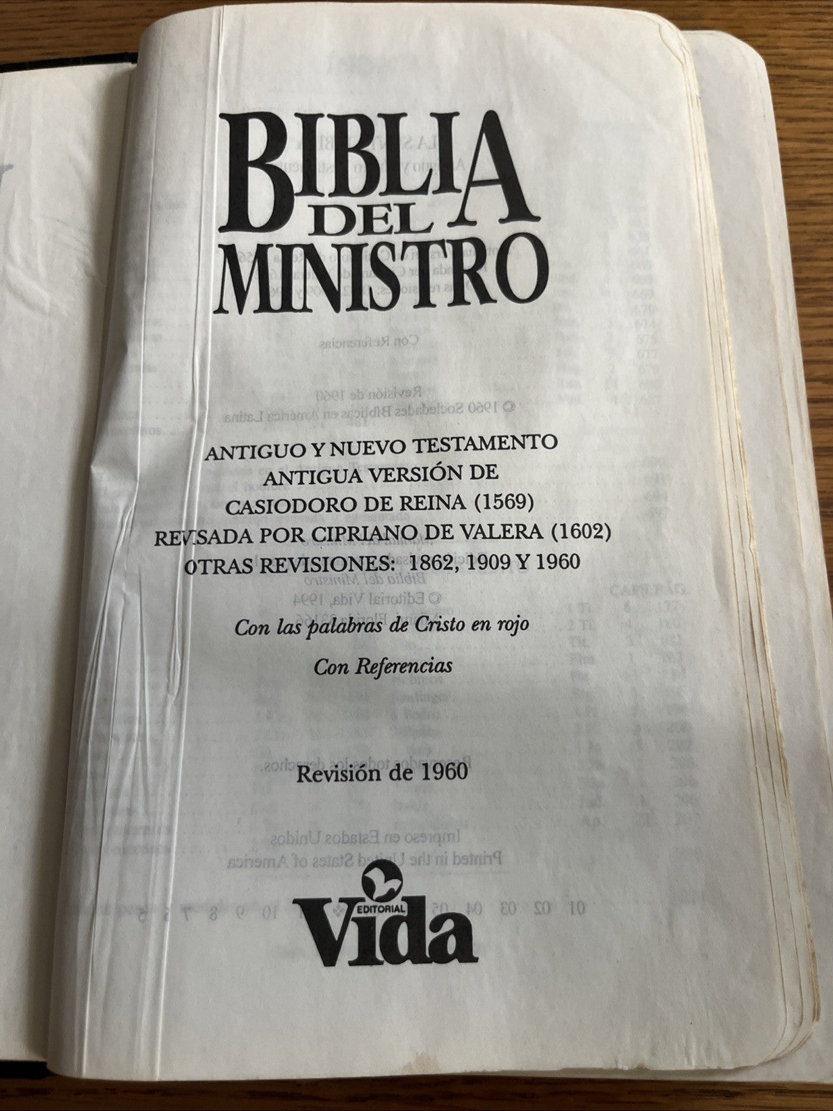 Bíblia del Ministro -La Santa Biblia  Antiguo y Nuevo - Imitation Leather, Vida
