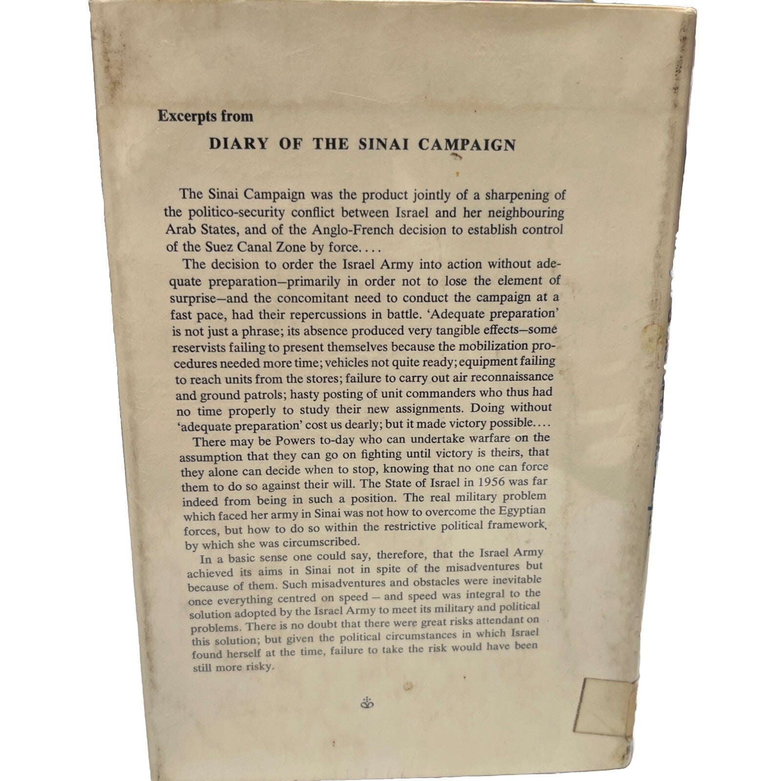 Diary of the Sinai Campaign by Major-General Moshe Dayan 1966 HC/DJ 1st Edition