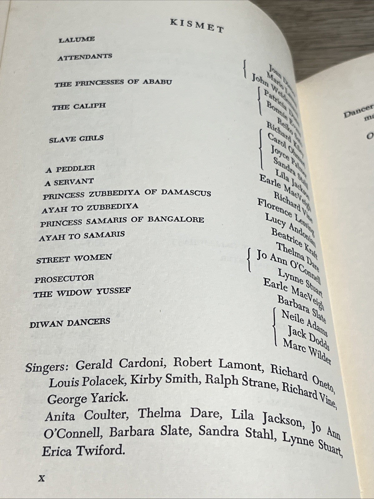 KISMET A MUSICAL ARABIAN NIGHTS BY CHARLES LEDERER And Luther Davis 1954