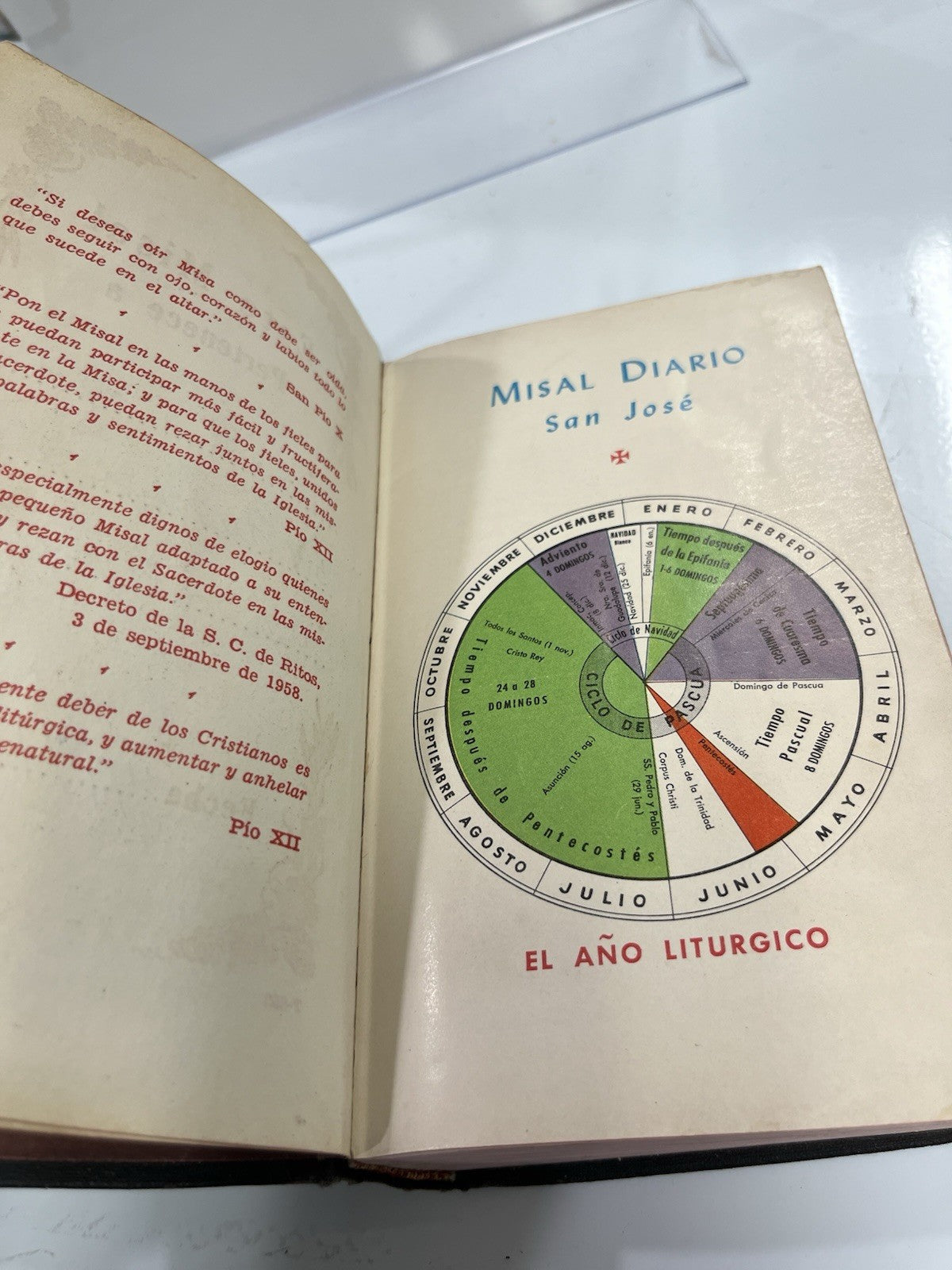 Misal Diario San Jose 1964 Rev Padre Hoever Spanish Catholic Book