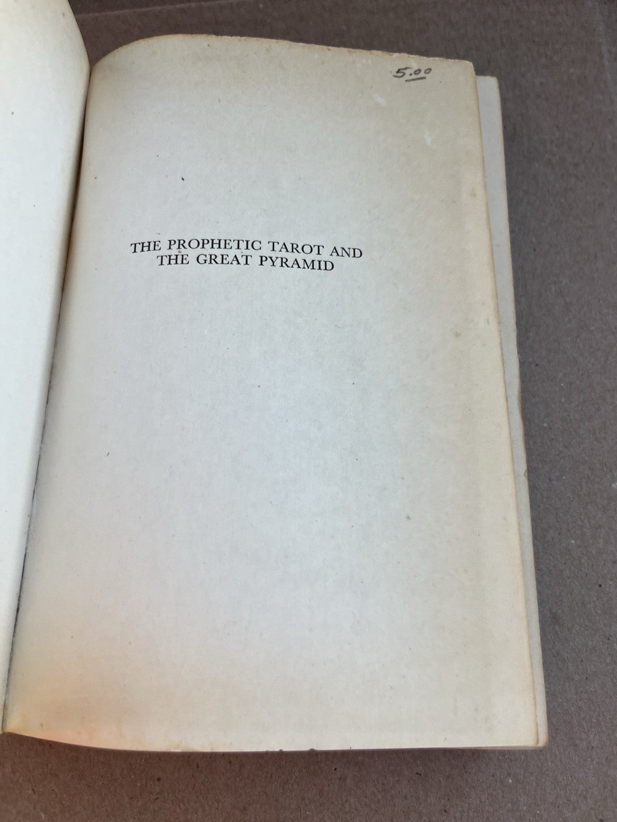The Prophetic Tarot Rodolfo Benavides 1974 Paperback Book Occult