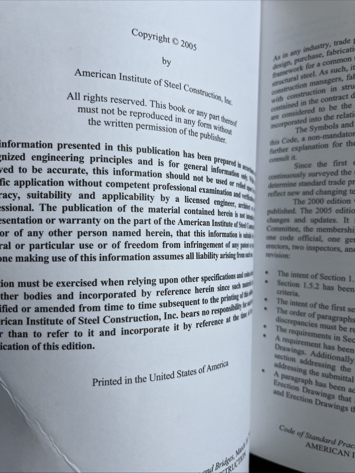 CODE OF STANDARD PRACTICE FOR STRUCTURAL STEEL BUILDINGS AND BRIDGES AISC 303-05