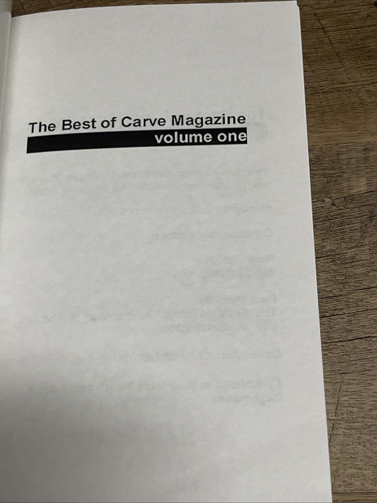 The Best Of Carve Magazine Vol 1  Paul Tenuous & Mclaughlin Honest Fiction